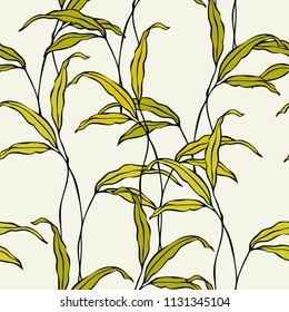 Elegance seamless leaves pattern