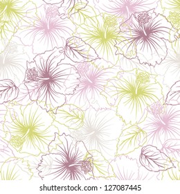 Elegance seamless pastel flower pattern.