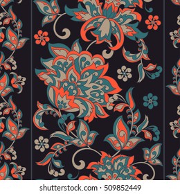 Elegance seamless pattern with beautiful flowers. Vector Floral Illustration
