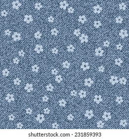 Elegance seamless pattern with denim jeans background
