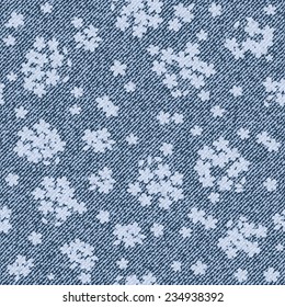 Elegance seamless pattern with denim jeans background