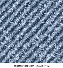 Elegance seamless pattern with denim jeans background
