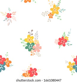 Elegance Seamless pattern with floral background. Vector illustration.
