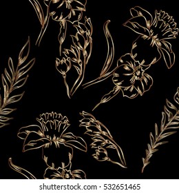 Elegance Seamless pattern with floral background
