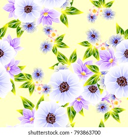Elegance seamless pattern with floral background