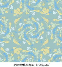Elegance Seamless pattern with flowers tulips, vector floral 