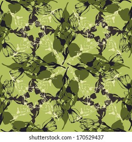 Elegance Seamless pattern with flowers tulips, vector floral 