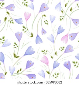 elegance seamless texture with crocuses 