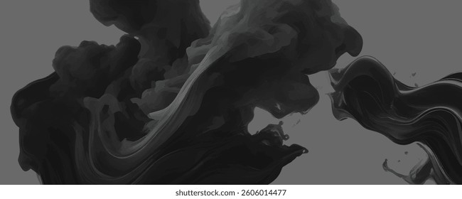 The Elegance of Shadowy Swirls Moving Like a Silent Whisper Through an Airy and Boundless Space

