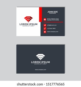 Elegance in simplicity business card layout with logo set template all vector editable.