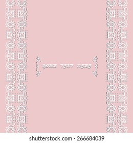 elegance soft color background with lace pattern, for greeting, invitation card, or cover. Vector illustration.