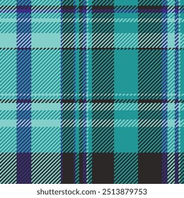 Elegância tartan xadrez, vetor sem emenda textura da internet. Festival padrão tecido de fundo têxtil na paleta de cores escuras e azul-petróleo.