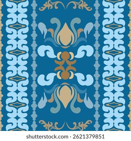 A elegância da tredição tecida em tons de azul.