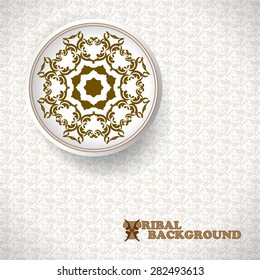 elegance tribal ornament, mandala, for greeting, invitation card, or cover. Vector illustration