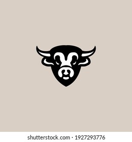 Elegance vector illustration of bull head logo