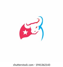 Elegance vector illustration of bull head logo