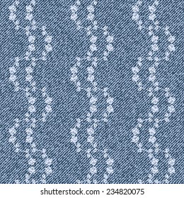 Elegance vector seamless pattern with denim jeans background