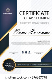 Elegance vertical certificate with Vector illustration ,white frame certificate template with clean and modern pattern presentation