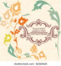 Elegance vintage  card place for text or message