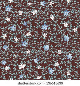 Elegance Vintage romantic seamless pattern with flowers, Stylish texture