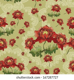 Elegance Vintage Seamless floral background