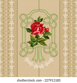 Elegance Vintage Seamless floral background 