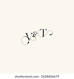 elegancy and beauty in one look TV with monogram concept letter wedding caligraphic logo