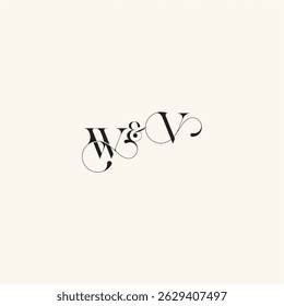 elegancy and beauty in one look VW with monogram concept letter wedding caligraphic logo