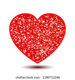 Elegancy shine red heart sign - for stock