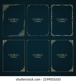 Elegand Floral Ornament Frame Bundle