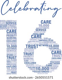 Elegant 16 years anniversary celebration artwork for a bank, featuring festive elements, golden typography, and a professional corporate style.