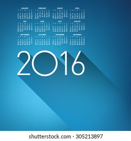 An Elegant 2016 Calendar with Space for Type