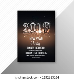 Elegant 2019 flyer celebration party template vector