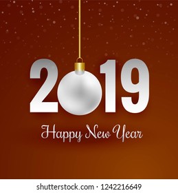 Elegant 2019 happy new year card background