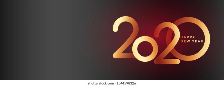 elegant 2020 new year beautiful banner design