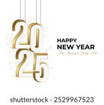 Elegant 2025 New Year Celebration, Modern 2025 New Year Design, Festive 2025 Happy New Year