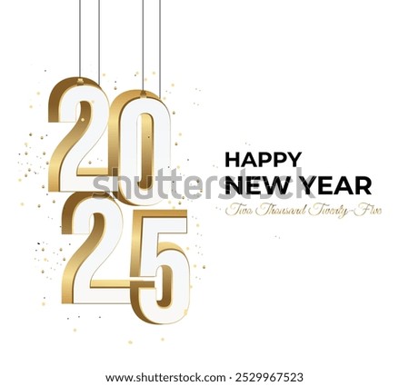 Elegant 2025 New Year Celebration, Modern 2025 New Year Design, Festive 2025 Happy New Year