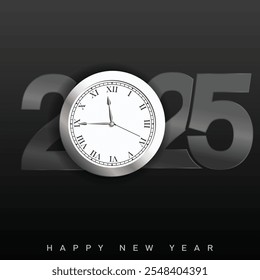 Elegant 2025 New Year Design. Luxurious New Year 2025 Greeting Vector illustration