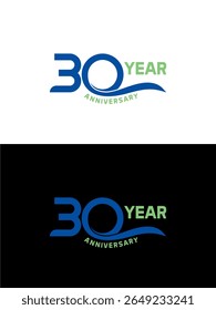 Elegant 30 Year Anniversary Celebration Logo