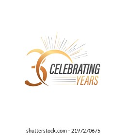 elegant 30 years anniversary logo template, 30 years Celebration