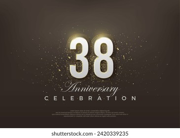 Elegant 38th anniversary number. premium vector backgrounds. Premium vector for poster, banner, celebration greeting.