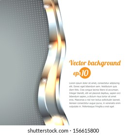 Elegant 3d metallic background, vector.