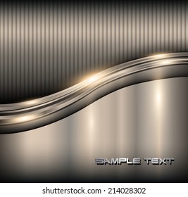 Elegant 3d metallic background, vector.