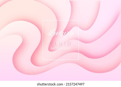 	
Elegant 3d style luxury background. Soft pink feminine gradient pattern, weavy pastel baby texture. Fluid rose modern scene design. Realistic paper cut vector illustration for stories, social media.