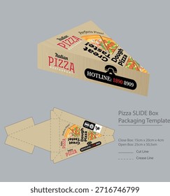 Elegante 3D triângulo Pizza Slide Box Modelo