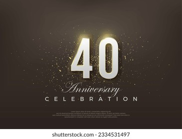 Elegant 40th anniversary number. premium vector backgrounds. Premium vector for poster, banner, celebration greeting.