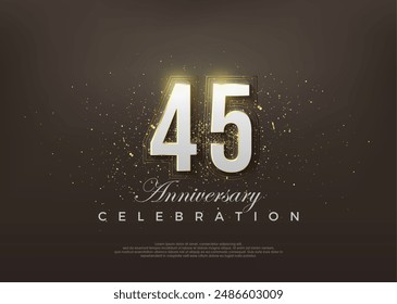 Elegant 45th anniversary number. premium vector backgrounds. Premium vector for poster, banner, celebration greeting.