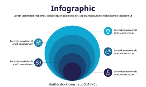 Elegant 5-Step Process Infographic, Modern Chart Template for Workflow, Business Planning, and Strategic Presentations