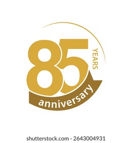 Elegant 85 years anniversary label vector