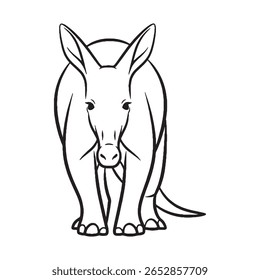 Elegant Aardvark Vector Silhouette for Diverse Creative Design Projects: This option focuses on the visual appeal and broad application.

